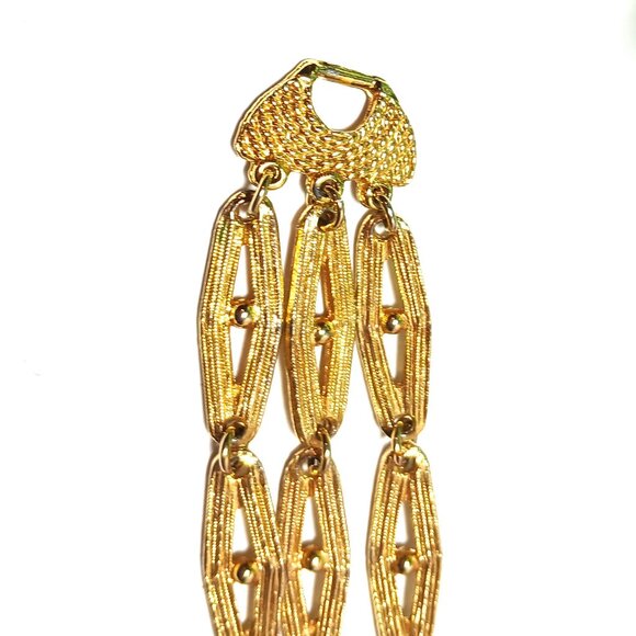 Vintage Gold Multi-strand Oriental Bracelet, Classy Chain Bracelet for Women - Picture 10 of 11